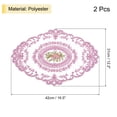 thumbnail image 2 of 2 Paquetes Salvamanteles de Encaje Retro 12X16-In Oval Embroidered Table Place Mats French Crochet Doilies Coasters Cup Mat For Home Wedding, Purple, 2 of 7