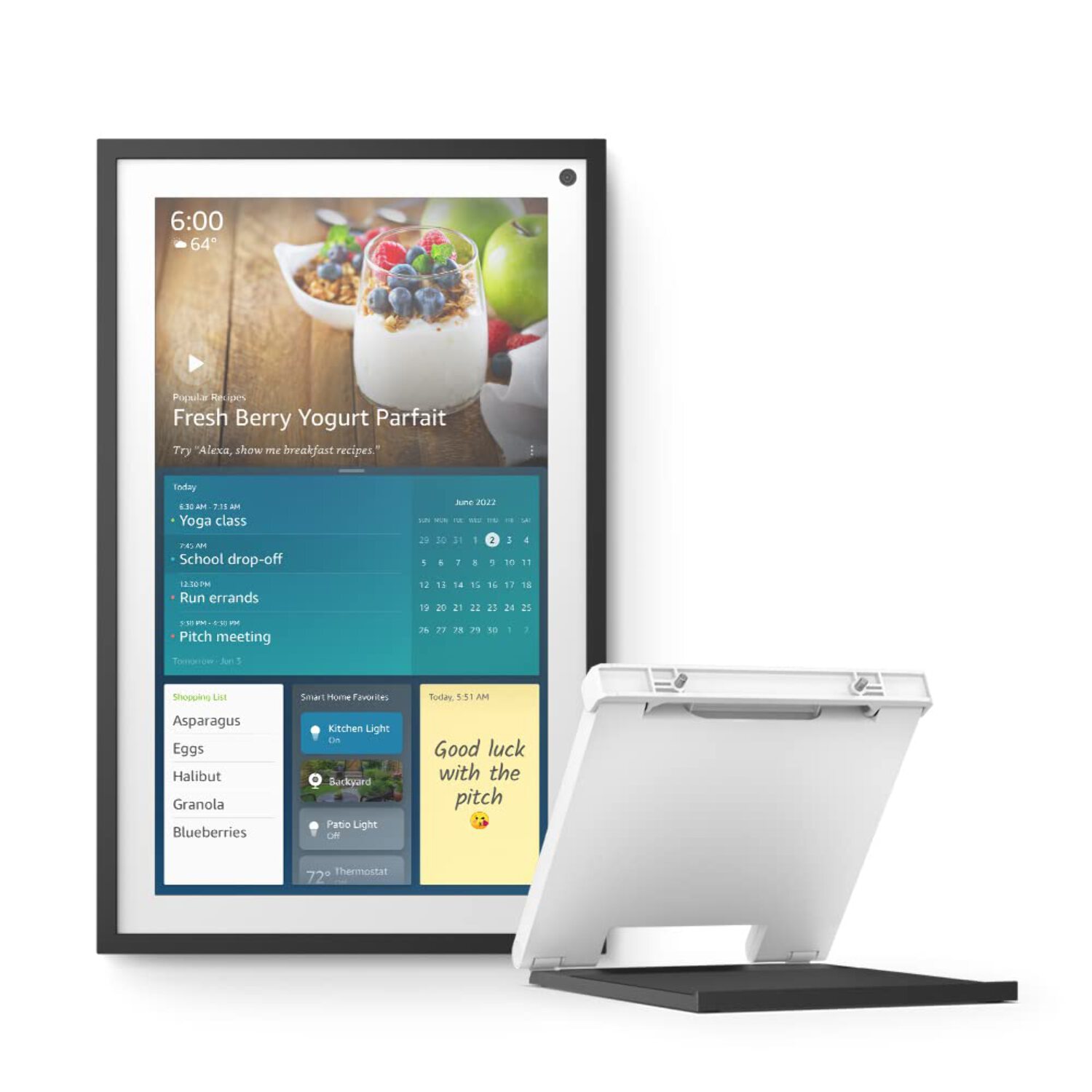 Tilt Stand For Echo Show 15 – Adjustable Mount For Amazon Echo Show 15, Silver ES065-02CA, Perfect For Desk Or Counter