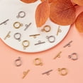 thumbnail image 6 of 1bag 20sets 2 colors Ion Plating(IP) 304 Stainless Steel Ring Toggle Clasps Golden & Stainless Steel color 19x14x2mm Hole: 3mm 10set/color, 6 of 6