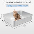 Travel Litter Box for Cats, Light and Thin Stainless Steel Litter Box