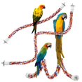 thumbnail image 3 of Colorful Bird Rope Perches Cage Accessories, Comfy Perch Parrot Toys For Cotton Bungee Bird Toy, 3 of 7