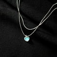 thumbnail image 2 of Collier Clavicle, Collier Pendentif Coeur 925 Argent Pendentif Coeur Pendentif Chaîne Compacte et Légère, 2 of 5