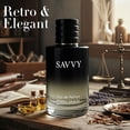 thumbnail image 2 of Savvy Luxurious Eau de Toilette, Perfume for Men, Oud Leather Eau De Parfum, Bergamot, Lavender, Nutmeg, and Papua Vanilla Scent 100ml Spray, 2 of 6