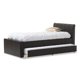 thumbnail image 2 of Baxton Studio Cosmo Cama nido de tamaño doble de piel sintética negra moderna y contemporánea Baxton Studio BBT6469-Twin-Black, 2 of 2