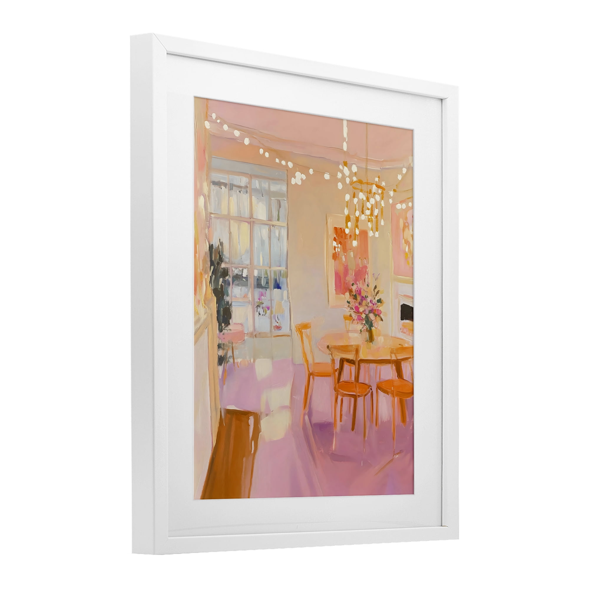 Stupell Industries Warm & Inviting Dining Room White Framed Print Under Glass, design by The Prints Vibe