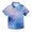 Azure Blue Marble, variant on Dailycode Small Short Sleeve Button Down Shirts Azure Blue Marble Casual Shirt 3-10 Years