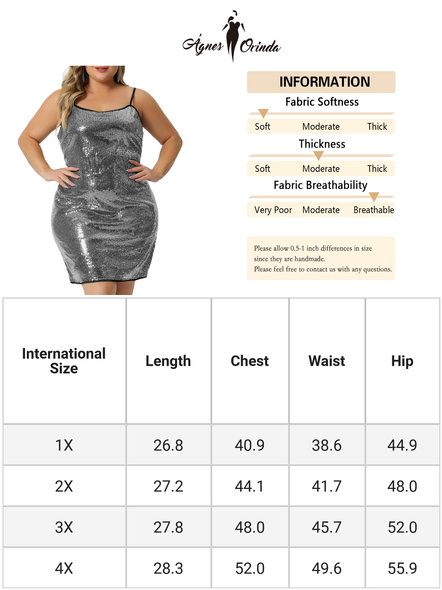 Unique Bargains Women's Plus Size Cami Glitter Sequin Spaghetti Strap Mini Dresses 1X Silver Black
