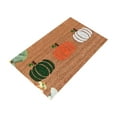 thumbnail image 1 of TopLLC Halloween Welcome Doormat, 17x31.5 inch Polyester Pumpkin Pattern Plush Front Porch Rugs, Non-Slip Quick Dry Pumpkin Decorative Entrance Door Mat Halloween Decorations for Front Door Outside, 1 of 5