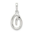 thumbnail image 3 of 925 Sterling Silver Initial O Shaped Pendant, 3 of 6