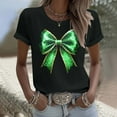 thumbnail image 5 of Annhoo St Patricks Day T-Shirt for Women Shamrock Print Fahion Crewneck Short Sleeve Tops Spring Summer Blouse, 5 of 5