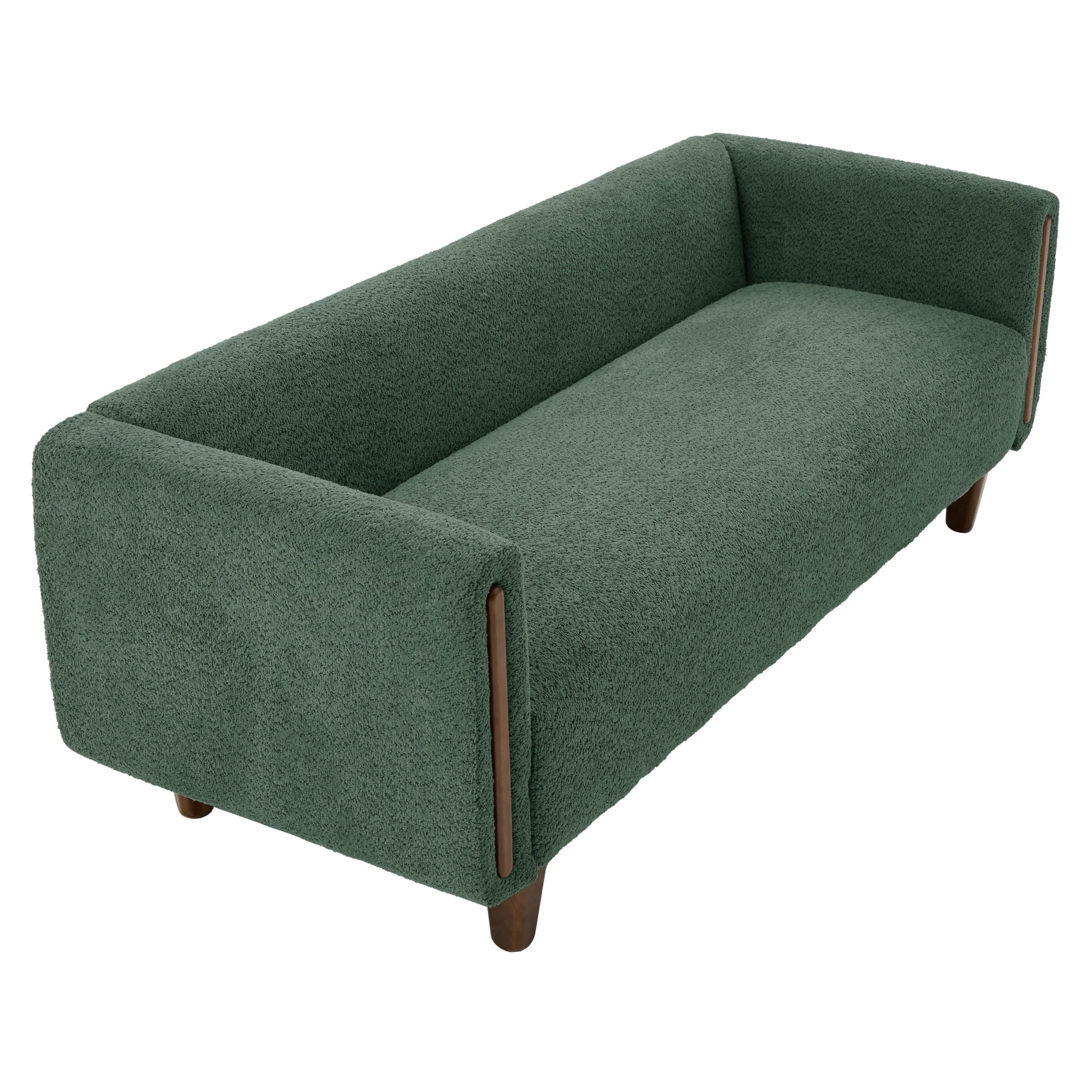 Christopher Knight Home 78.7" Modern Sofa with Rubberwood Legs and Stylish Armrests, 3 Seats, Green