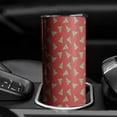 thumbnail image 3 of 20oz Red Christmas Tree Pattern Skinny Tumblers Stainless Steel Tumbler with Lid and Straw,Vacuum Insulated Double Wall Travel Tumbler Cups with Cleaning Brush for Coffee,Tea, 3 of 6