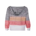 thumbnail image 4 of Women‘s Hooded Sweater Rib Knitted Long Sleeve Loose Fitting Pullover with Hood, 4 of 6