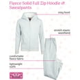 thumbnail image 5 of Real Love Girls' Activewear Sets - 2 Piece Fleece Full Zip Hoodie Sweatshirt and Sweatpants (7-16), 5 of 6