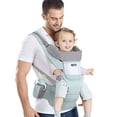 thumbnail image 1 of Portabebés Ocanoiy Recién Nacido a Niño Pequeño Soporte Lumbar Ajustable 360 All Seasons Verde, 1 of 3