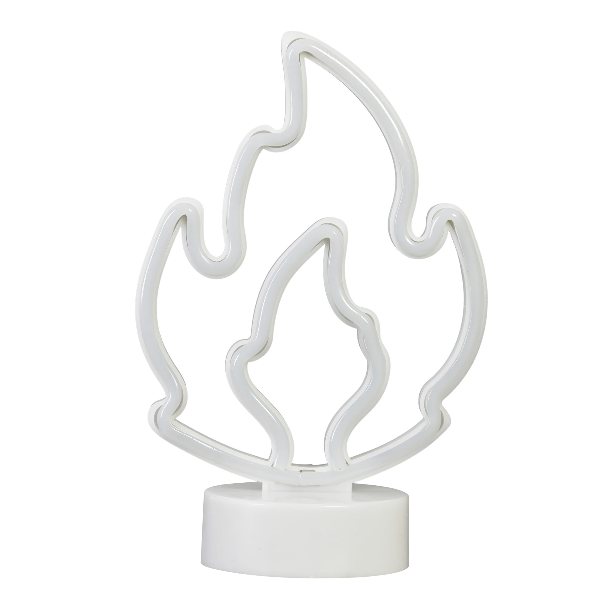 EZ-Illuminations Battery Operated Red LED Neon-Style Flame Light, with Built-in Timer