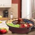 thumbnail image 6 of Electric Fondue Pot Set for Chocolate and Cheese Chocolate Fondue Kit with Dipping Forks, Temperature Control, 9-ounce Detachable Bowl, for Chocolate Melts Cheese Melts, 6 of 6