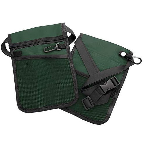 AsaTechmed Medical Pouch Hip Bag Antimicrobial, Nurse, Homecare, Medical Organizer Belt (Pouch Only) Many Colors! (Hunter Green)