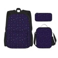 thumbnail image 1 of Wukai Mathematical Symbols for Backpack Combination Three-piece Set, Pocket Backpack Messenger Lunch Bag Pencil Case Set, Suitable for School, Office, Unisex, 1 of 7