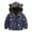 Blue, variant on Fesfesfes Kids Winter Coats Toddler Jacket Boys Girls Printed Plush Coat Winter Thick Jackets Winter Warm Hooded Coat Jackets Holiday