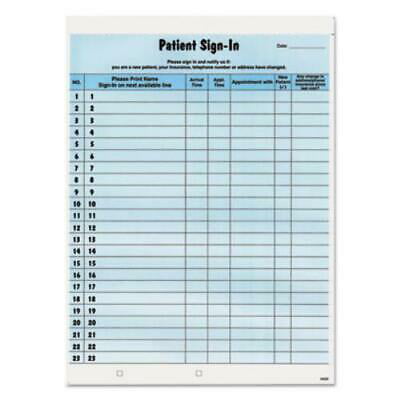 Tabbies Patient Sign-In Label Forms 8 1/2 x 11 5/8 125 Sheets/Pack Blue 14531 
