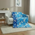 thumbnail image 2 of Bluey Berry Plaid Twin/Full Reversible Microfiber Quilted Blanket, 62x90 inches, 2 of 7