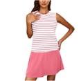 thumbnail image 1 of Sexy Vestido Casual para las Mujeres Raya Impresión Color Bloqueo Cuello Redondo Falda Corta, Vestido de Bolsillo de Moda para Uso Diario Y de Fiesta, 1 of 8