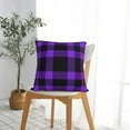 thumbnail image 5 of Yiaed Purple Buffalo Plaid Print Pillow Covers Super Soft Decorative Square Throw Pillow Covers Case Cushion Covers for Sofa Couch Bedroom Car Decor（No pillow core）-18"x18", 5 of 7