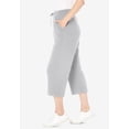 thumbnail image 3 of Woman Within Plus Size Sport-Knit Pull-On Capri Pants, 3 of 6