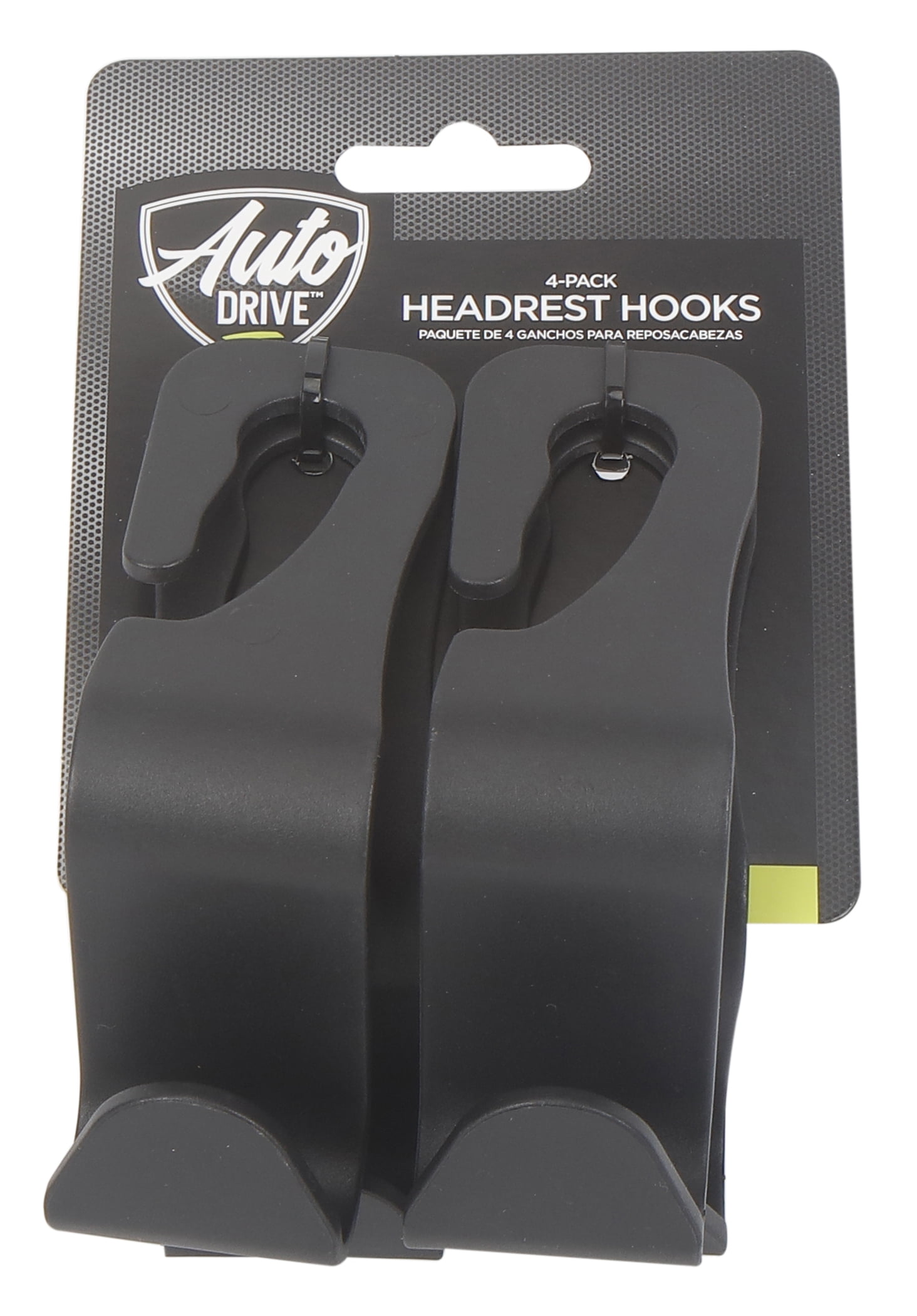 Auto Drive 4 Pack Headrest Hooks, Black, Automotive Interior Accessories,  Universal Vehicle 