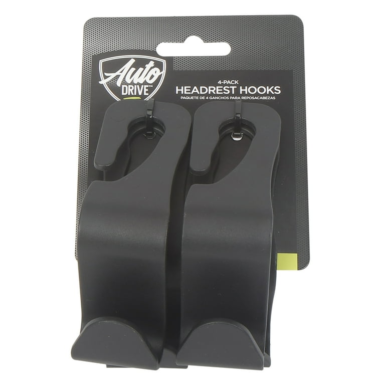 Auto Drive 4 Pack Headrest Hooks Black Automotive Interior Accessories Universal Vehicle Walmart