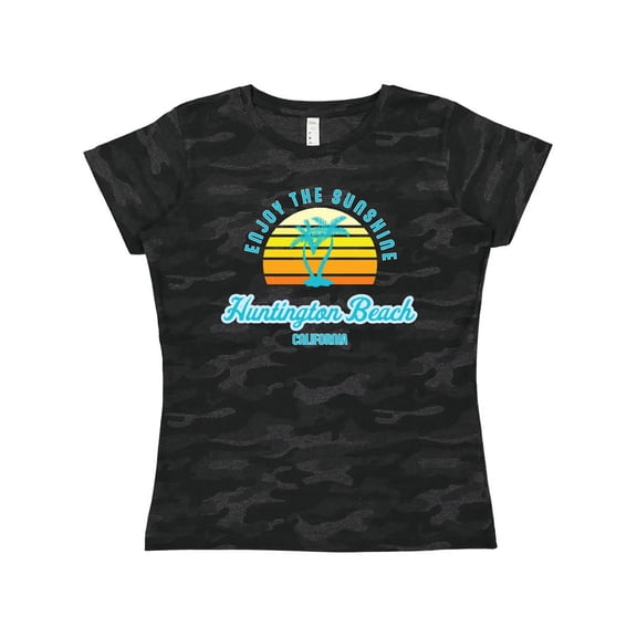 Inktastic Summer Enjoy the Sunshine Huntington Beach California Blue Women's T-Shirt
