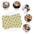 thumbnail image 6 of Rocae Kiwi Ice Cream Printed Heat Resistant Place Mats,Classic Hemstitch Cloth Fabric Placemats Imitation Linen Place Mat Table Mats 18x12 inch, 6 of 9