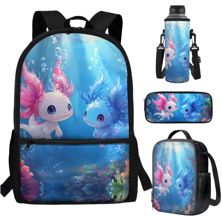Girls Backpack Set with Lunch Box & Pencil Case, Water Bottle Holder, Polyester Yuyamidu Capabara Backpack with Lunch Box for Girls 2nd  main image 4