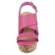 thumbnail image 2 of Sandalias De Cuña Correa De Tobillo Tacón De Plataforma Para Mujer Rosa caliente 40, 2 of 6