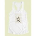 thumbnail image 3 of Hermit Thrush Racerback Tank Women -John James Audubon Designs, Female x-Small, 3 of 4