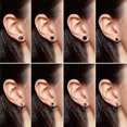 thumbnail image 5 of Juego de 8 pares de pendientes de aro de acero inoxidable Yashi para hombre, 5 of 5