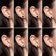 thumbnail image 5 of Juego de 8 pares de pendientes de aro de acero inoxidable Yashi para hombre, 5 of 5