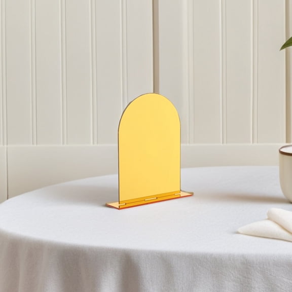 ETEREAUTY Elegant Golden Acrylic Table Place Cards Durable and Versatile for DIY 3Pcs