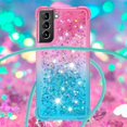 thumbnail image 4 of Funda para Samsung Galaxy S21 Plus 5G Brillantina Líquida Divertida Reluciente y con Cristales en Movimiento Cuerpo Cruzado con Cordón Ajustable, 4 of 5