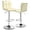 Beige, variant on YSNW Bar Stools Set of 2, PU Leather Counter Height Barstools Armless Adjustable Swivel Bar Chairs with High Back for Kitchen, Teal Green
