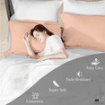 thumbnail image 3 of KOMFIT 800 Thread Count Duvet Cover set 100% Egyptian Cotton with Zipper Closure & Corner Ties 3 Pic Duvet Set Peach , Oversized Queen (100x100), 3 of 4