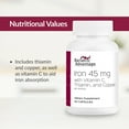 thumbnail image 5 of Bariatric Advantage Iron Capsules - Iron 45 mg Dosage - With Vitamin C, Thiamin & Copper - For Gastric Bypass - 100% Recommended DV of Iron - 60 Capsules, 5 of 7