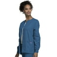 thumbnail image 3 of Cherokee Workwear Prints Women's Scrubs Jacket Snap Front Warm Up 4350, 3 of 6