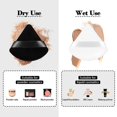 thumbnail image 5 of 6pcs Triangular Powder Puff Face Soft Velour Makeup Puff for Loose Powder Body Powder Makeup Sponge for Contouring Wet Dry Foundation Blender Sponge Beauty Makeup Tool. (Black&White), 5 of 5
