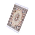 thumbnail image 3 of MERIGLARE 1/6 1/12 Woven Rug Miniature Floor Area Rug Simulation Life Scene Mini Turkish Mat Dollhouse Floor Covering for Bedroom Decor Yellow, 3 of 8