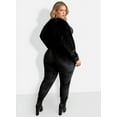 thumbnail image 5 of Rebdolls Women's Plus Velour Joggers - Black - Medium, 5 of 5