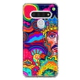 thumbnail image 1 of MUNDAZE LG Stylo 6 Shockproof Clear Hybrid Protective Phone Case Neon Psychedelic Indie Hippie Indie King Cover, 1 of 6