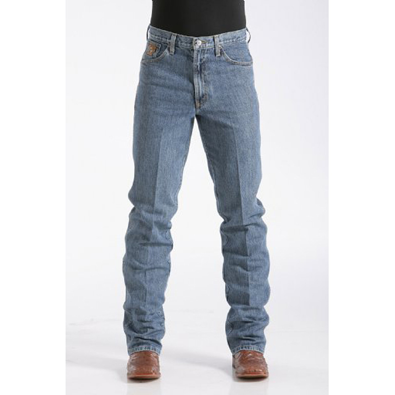 Cinch Western Denim Jeans Mens Bronze Label Slim Med Stone MB90532001 - image 3 of 3