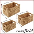 thumbnail image 7 of Casafield Set of 3 Water Hyacinth Storage Baskets with Handles - Small, Medium, and Large Woven Nesting Storage Bin Organizers for Shelves, 7 of 7